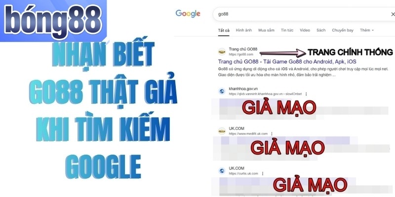 Link Go88 Bị Làm Giả – Cảnh Báo Lừa Đảo Người Chơi 2 Truy cập link Go88 bị làm giả có nguy cơ mất tiền, lộ thông tin cá nhân